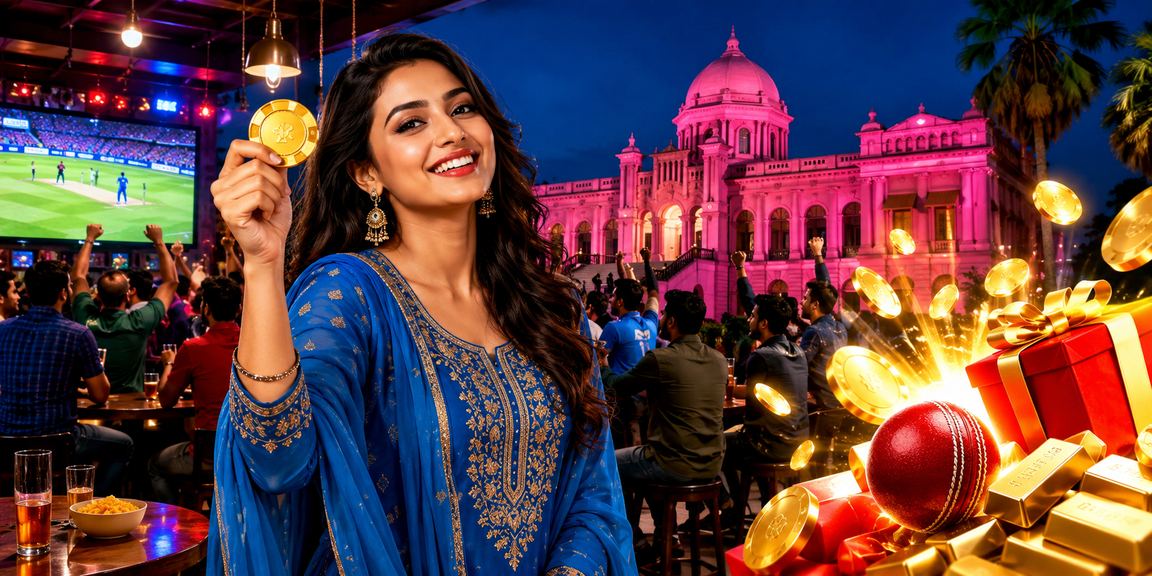 ঢাকায় সালোয়ার কামিজে ক্রিকেট বেটিং উপভোগ করছেন একজন
