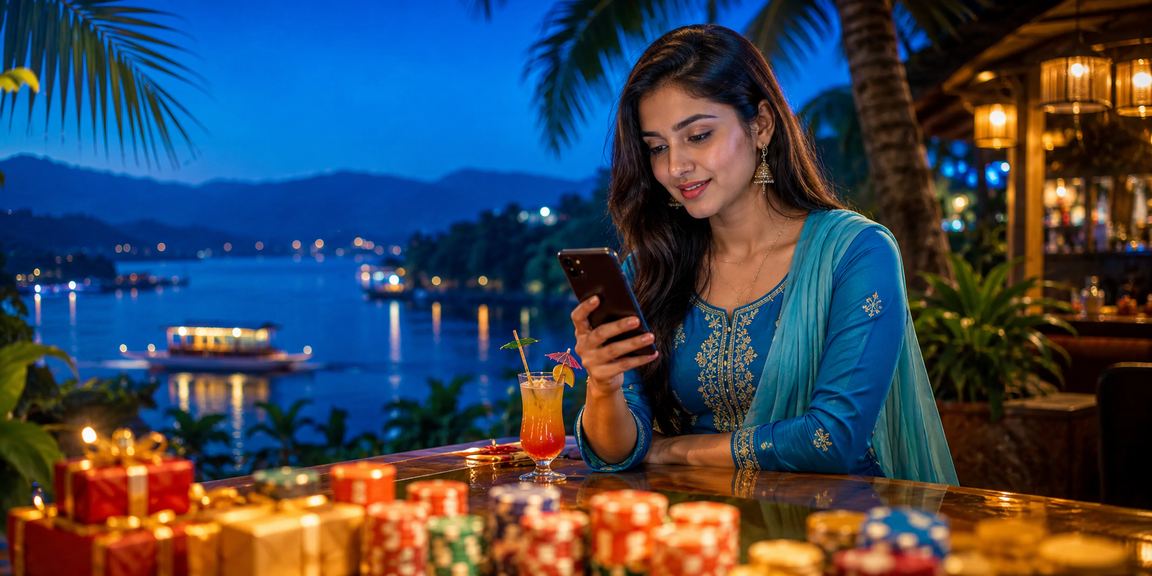 রাঙামাটিতে সালোয়ার কামিজে মোবাইলে ক্যাসিনো গেম উপভোগ